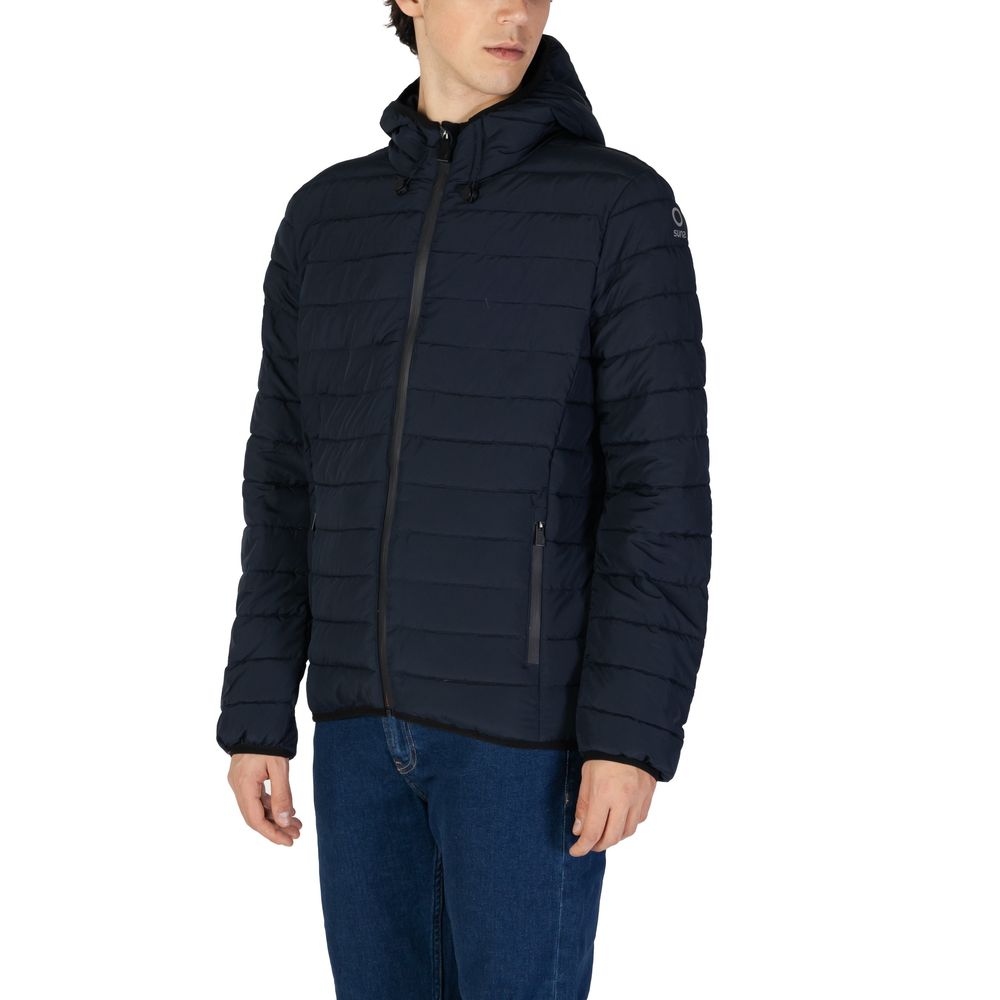 Blue Polyester Jackets & Coat