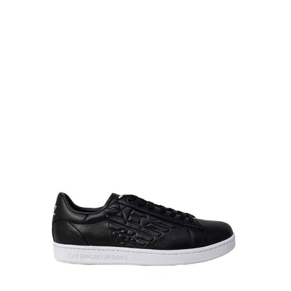 Black And White Polyethylene Low Top Sneakers