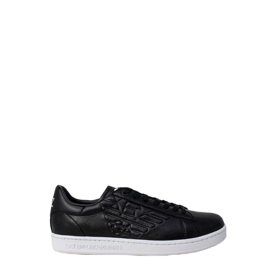 Black And White Polyethylene Low Top Sneakers