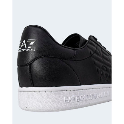 Black And White Polyethylene Low Top Sneakers
