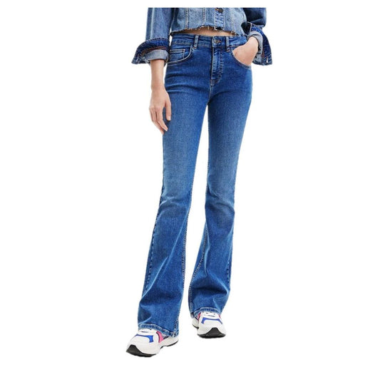 Blue Cotton Slim Fit Jean