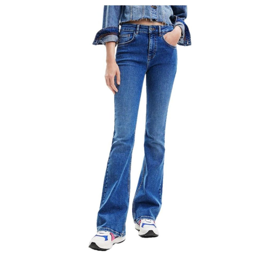 Blue Cotton Slim Fit Jean