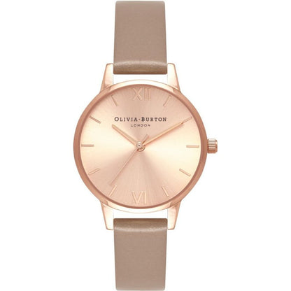 Brown Artificial Leather Dress Watch