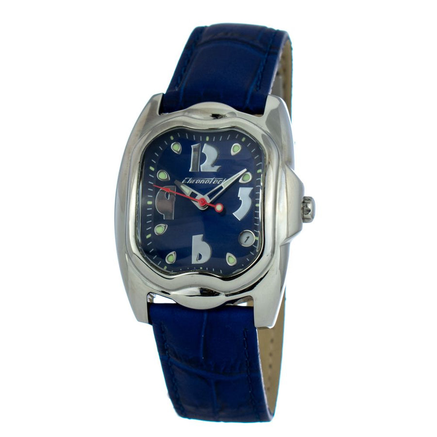 Blue Leather Dress Watch