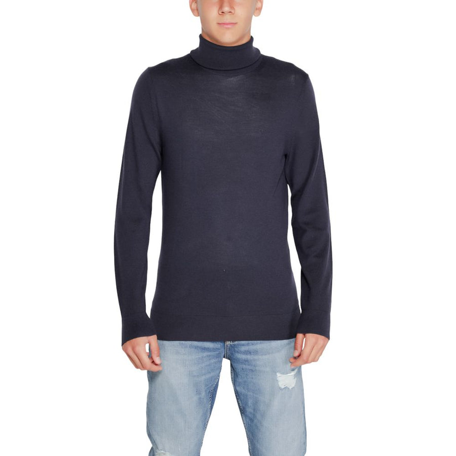 Blue Wool Turtleneck