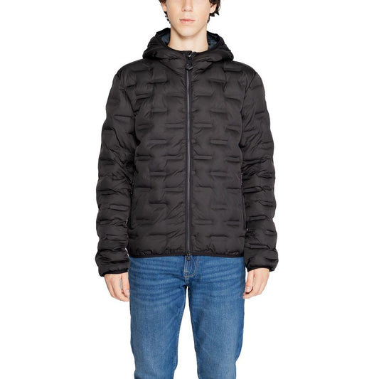 Black Polyester Jackets & Coat