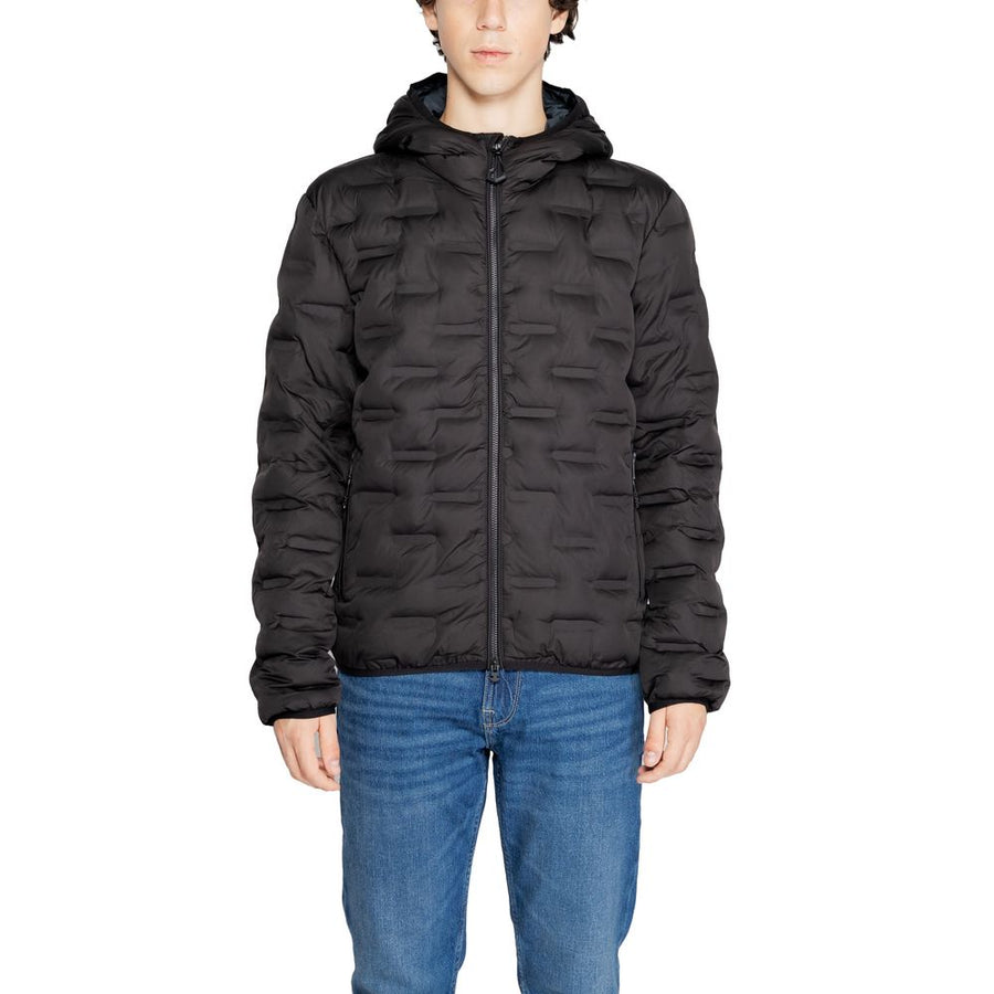 Black Polyester Jackets & Coat