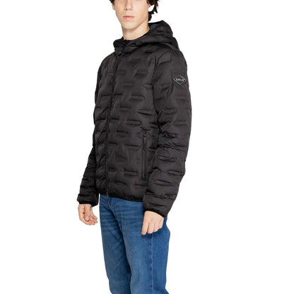 Black Polyester Jackets & Coat
