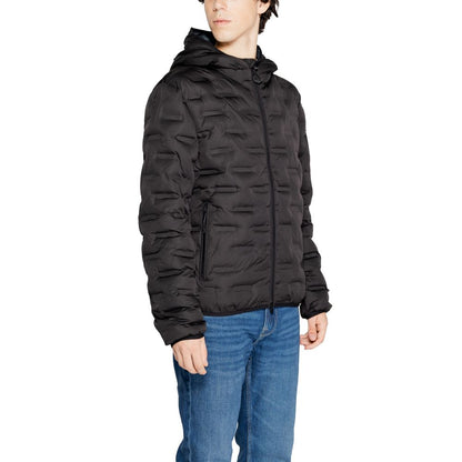 Black Polyester Jackets & Coat