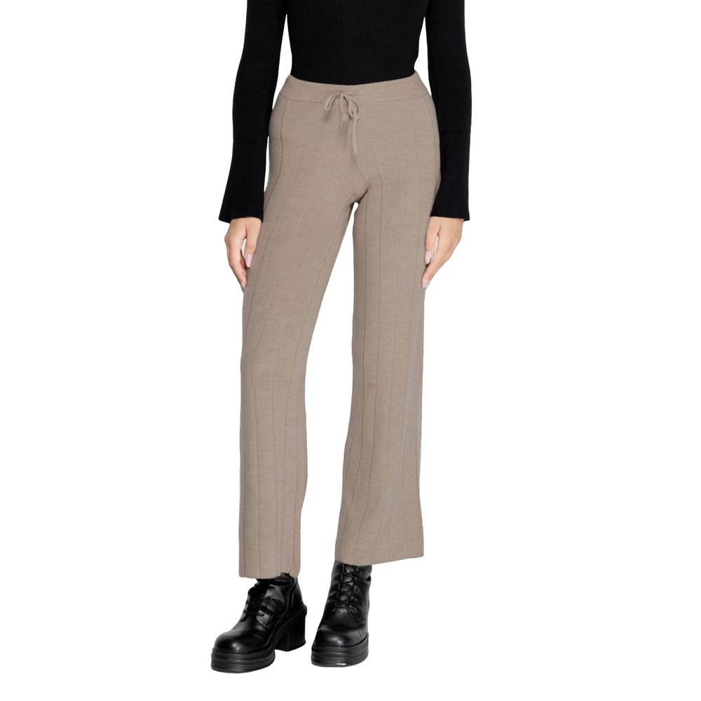 Beige Marabou Pant