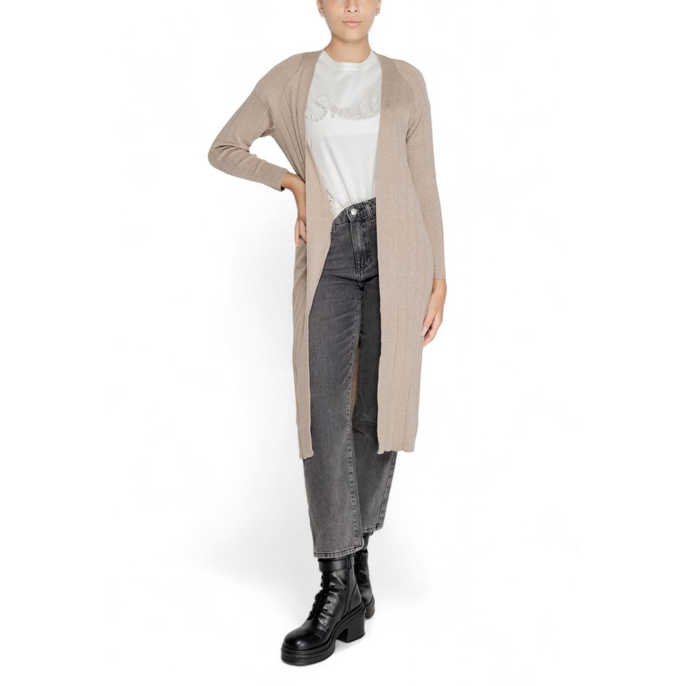 Beige Marabou Cardigan