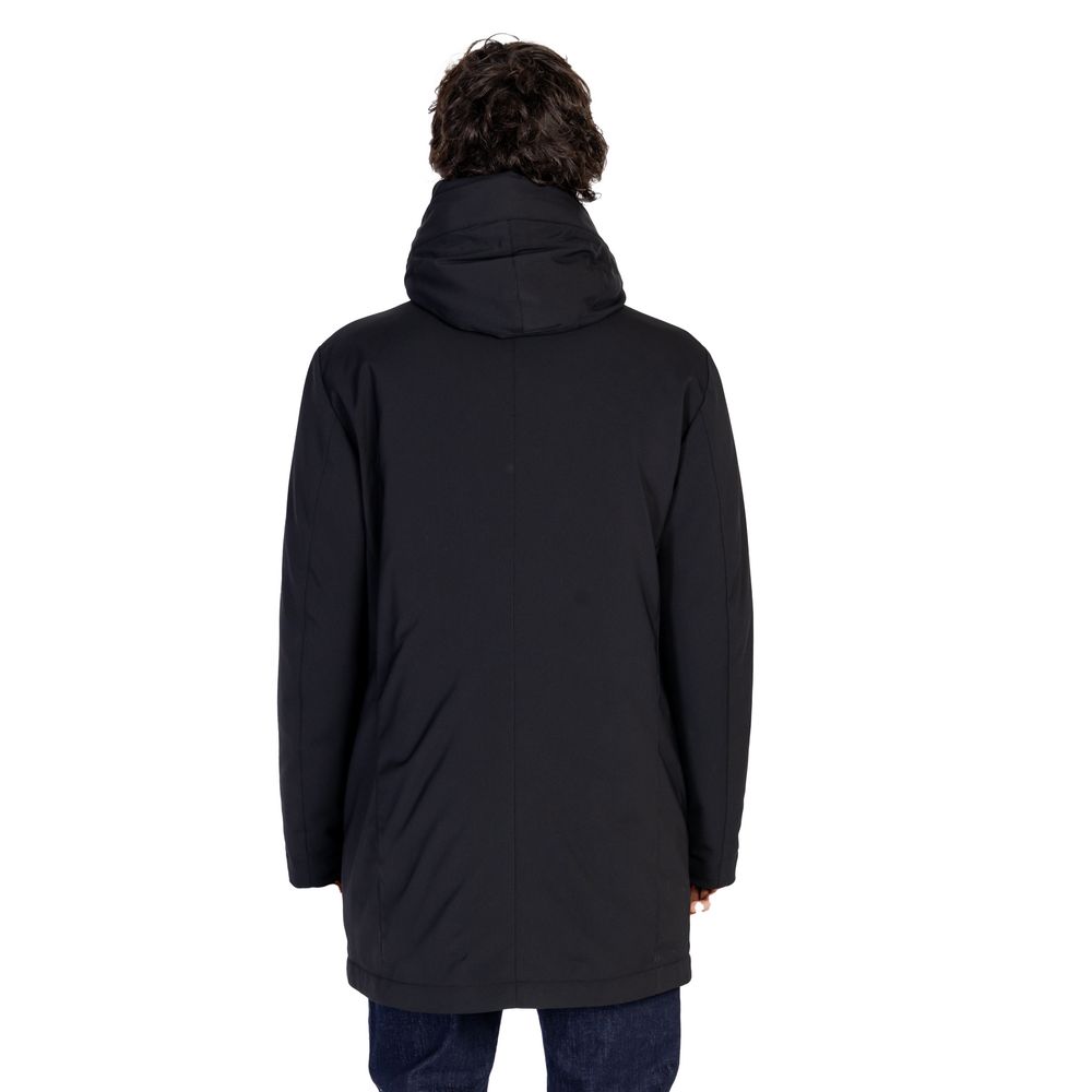 Black Polyester Jackets & Coat