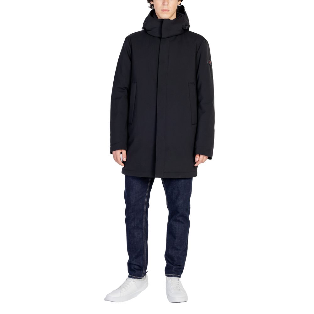 Black Polyester Jackets & Coat