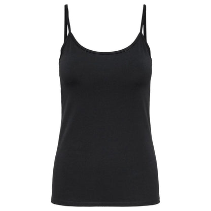 Black Cotton Tank Top