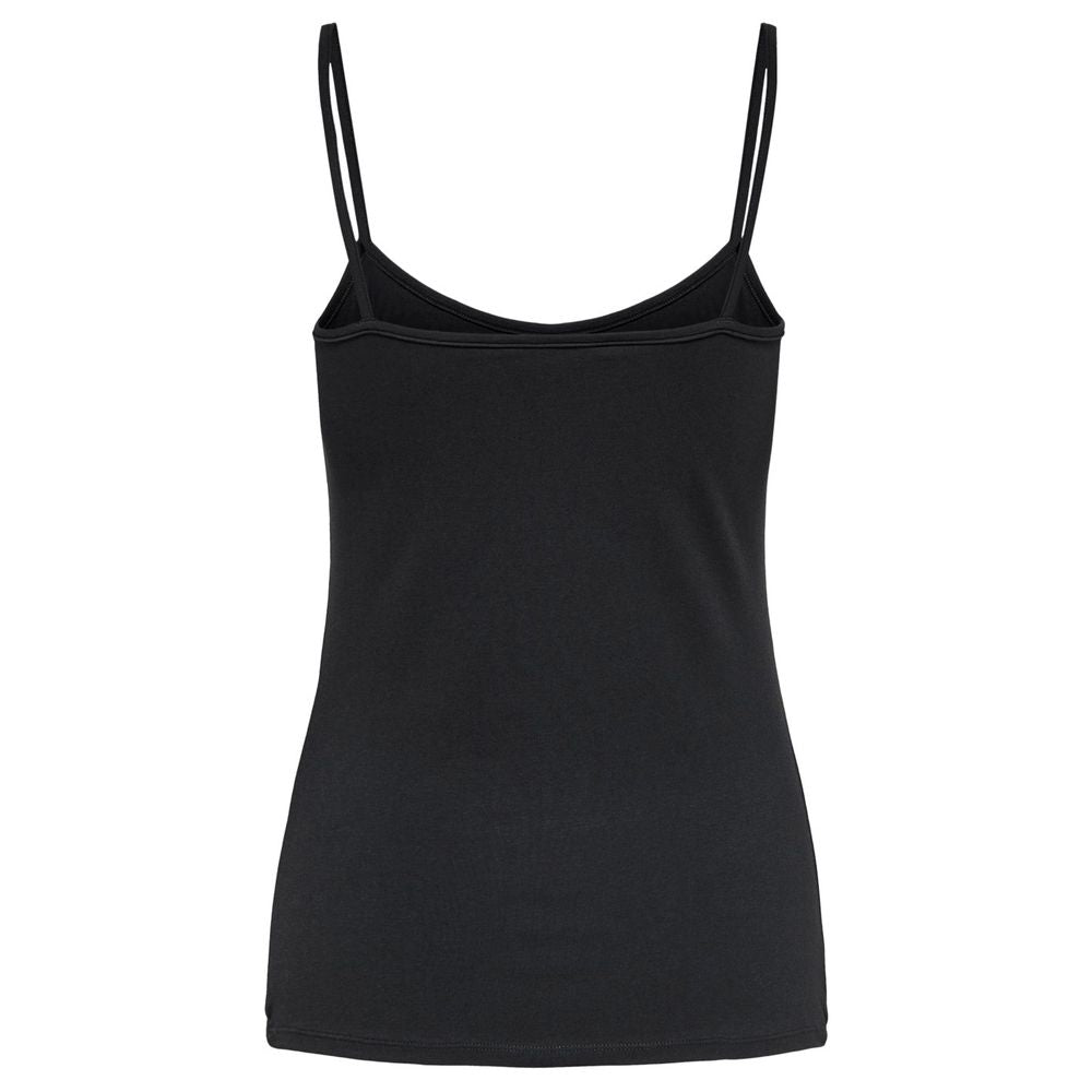 Black Cotton Tank Top