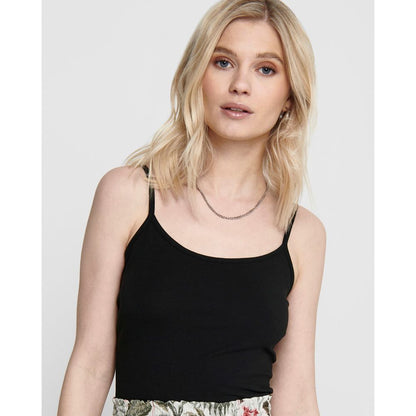 Black Cotton Tank Top