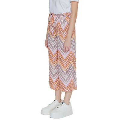 Multicolor Viscose Cropped Pant