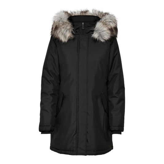 Black Polyester Parka