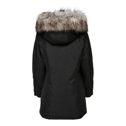 Black Polyester Parka