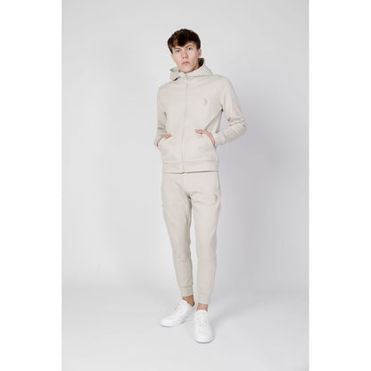 Beige Cotton Hoodie