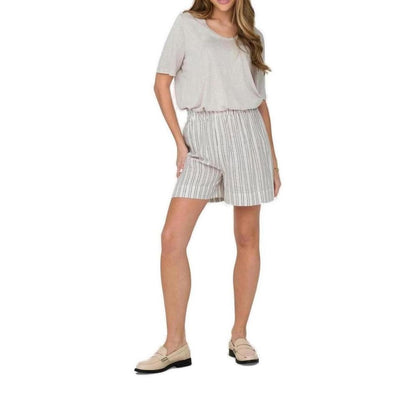Beige Viscose Bermuda