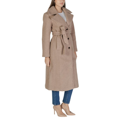 Beige Polyester Coat
