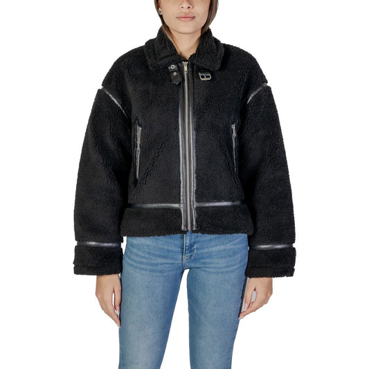 Black Polyester Coat