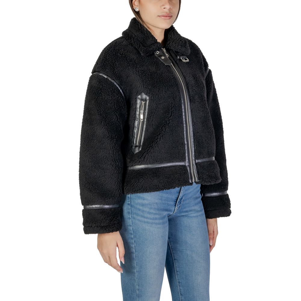 Black Polyester Coat