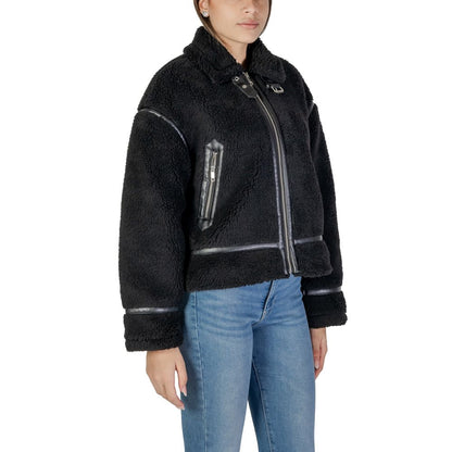 Black Polyester Coat