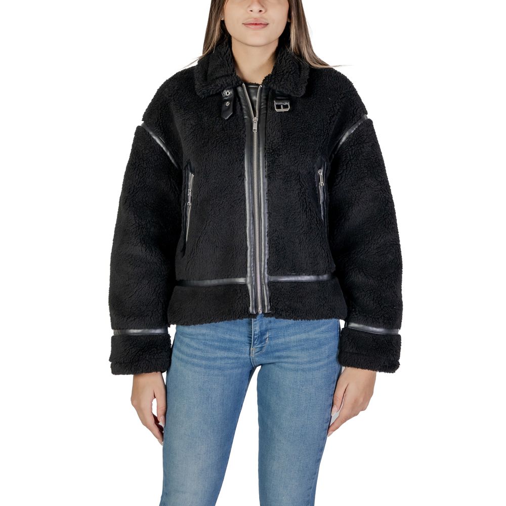 Black Polyester Coat