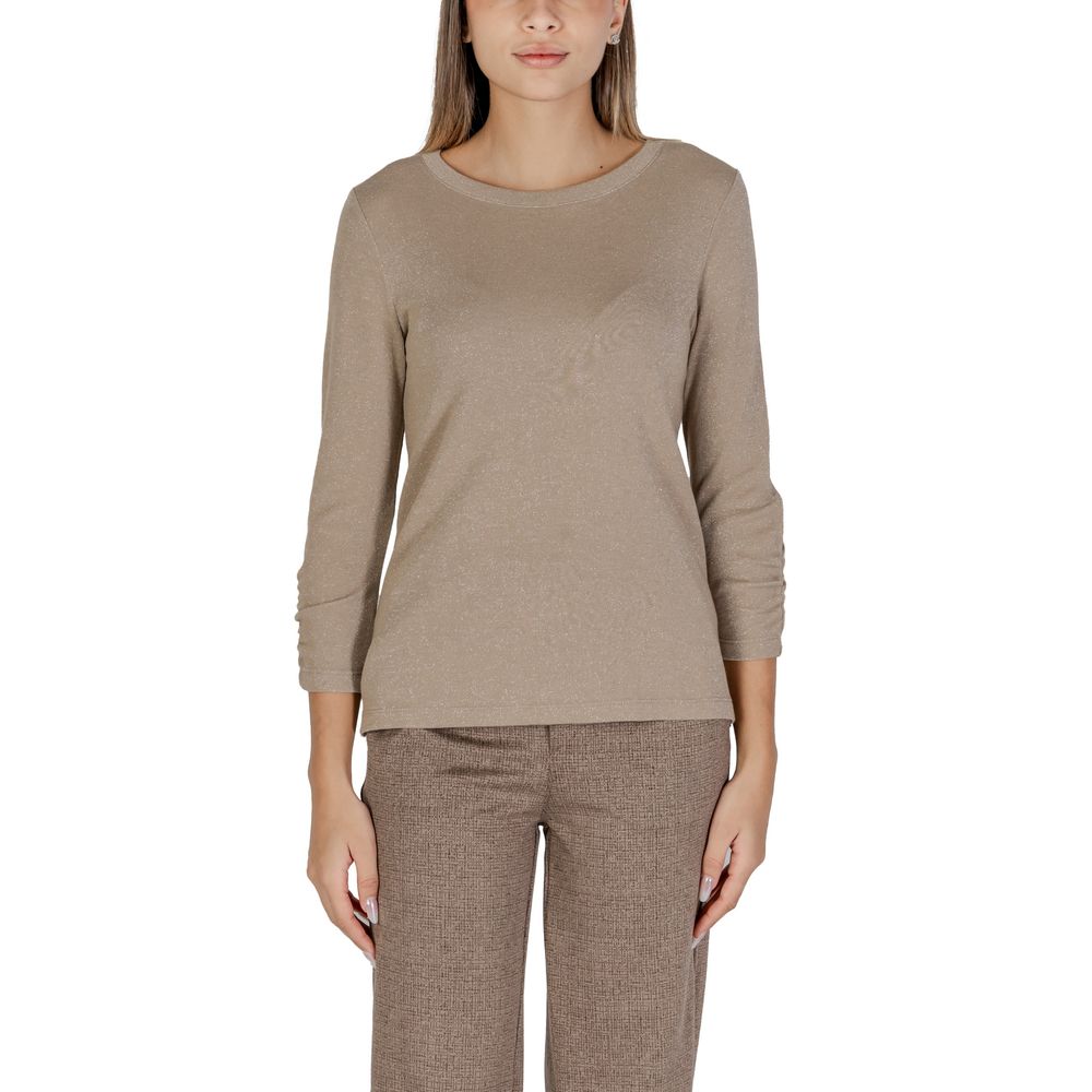 Beige Polyester Long Sleeve