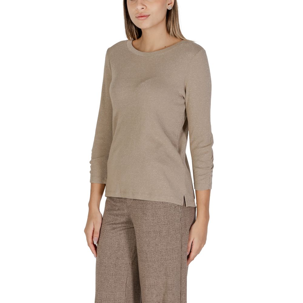 Beige Polyester Long Sleeve