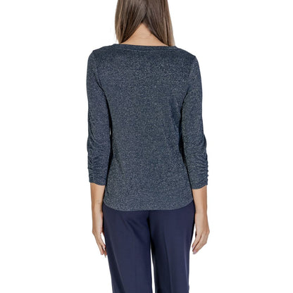 Blue Polyester Long Sleeve