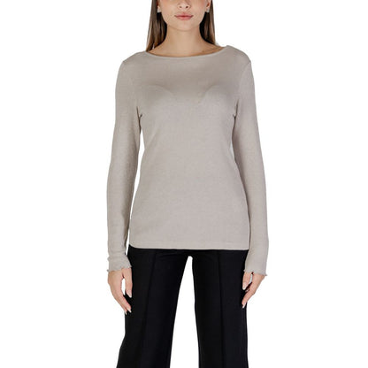 Beige Viscose Long Sleeve