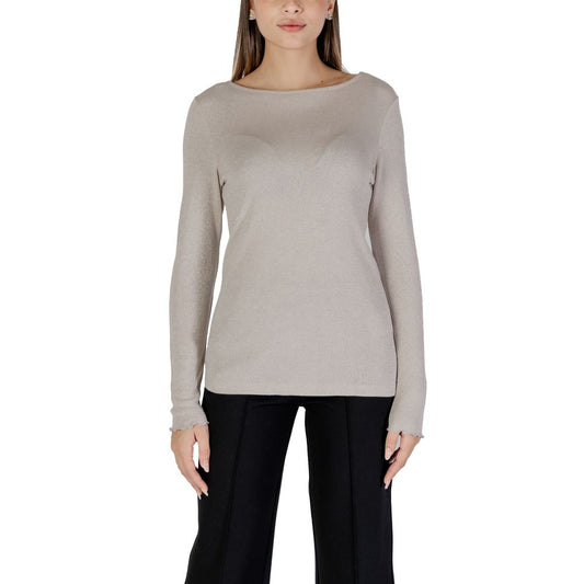 Beige Viscose Long Sleeve