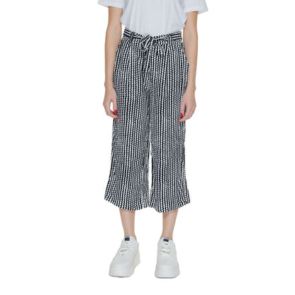 Black Viscose Cropped Pant