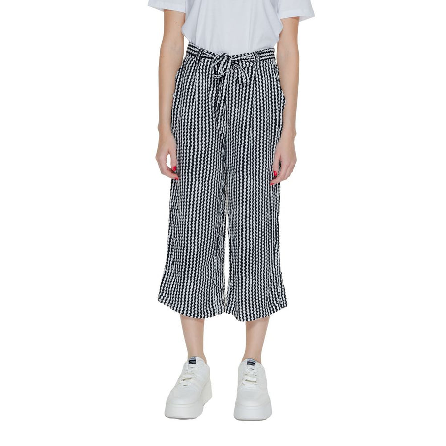 Black Viscose Cropped Pant