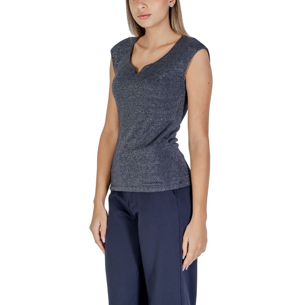 Blue Viscose Tank Top