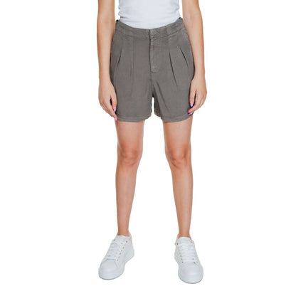 Beige Lyocell Shorts