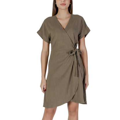 Green Viscose Midi