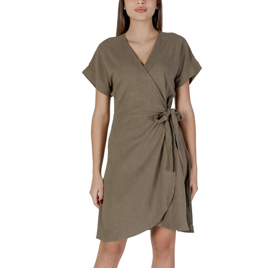 Green Viscose Midi