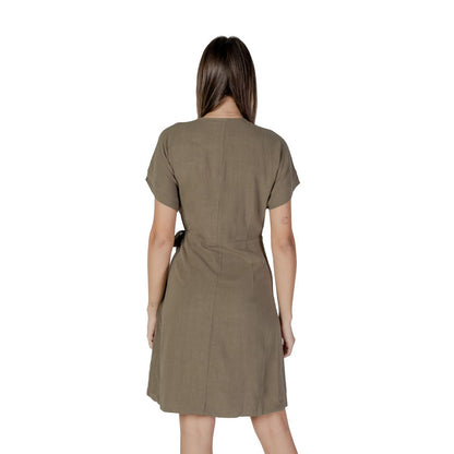 Green Viscose Midi