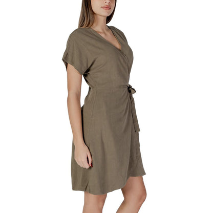 Green Viscose Midi