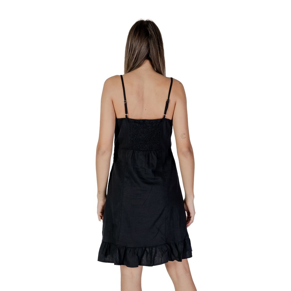 Black Linen Midi