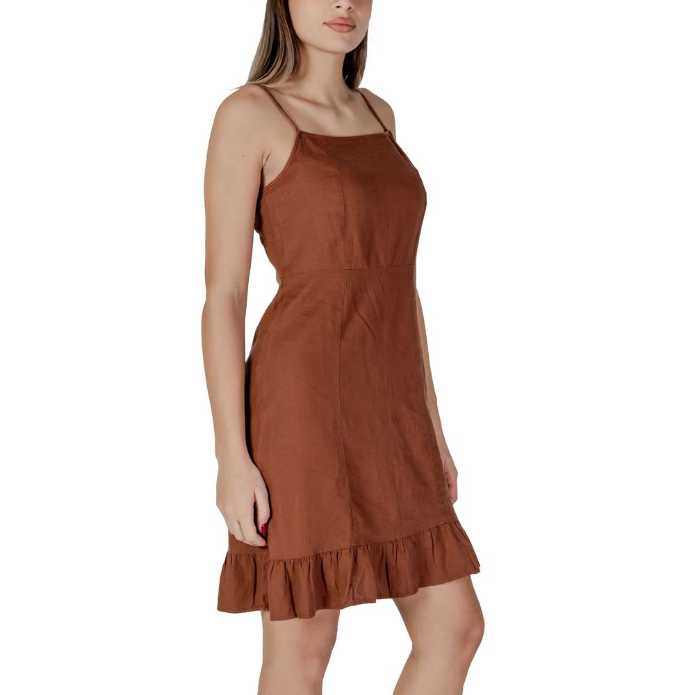 Brown Linen Midi