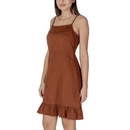 Brown Linen Midi