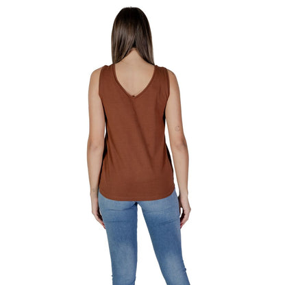 Brown Cotton Tank Top