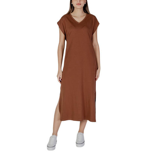Brown Cotton Midi