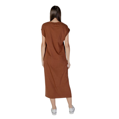 Brown Cotton Midi