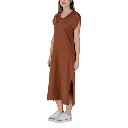 Brown Cotton Midi